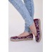 Embroidered Flat Shoes "Dew Red"